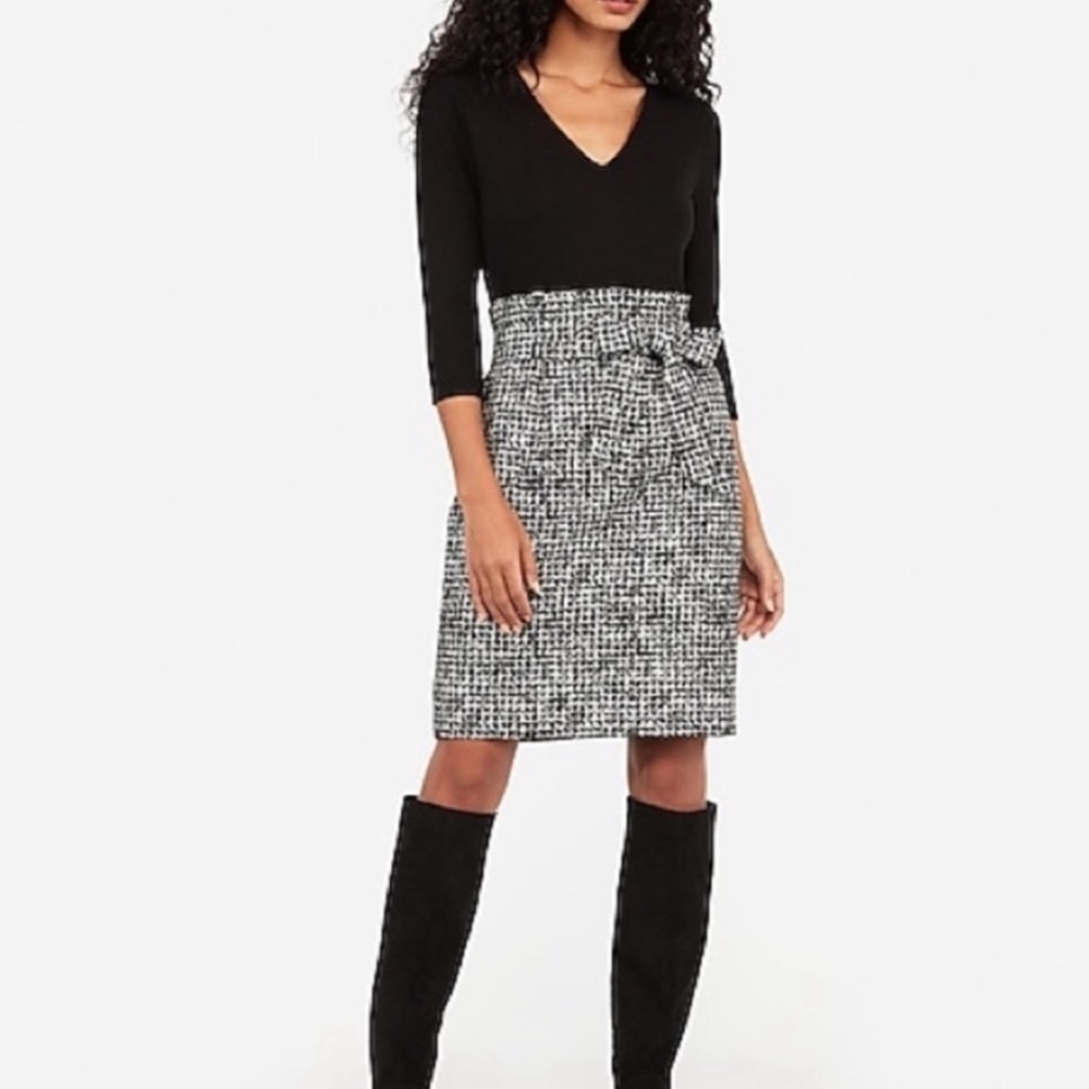 Express Fit and Flare Dress | NWT | Medium | Chic Tie Waist